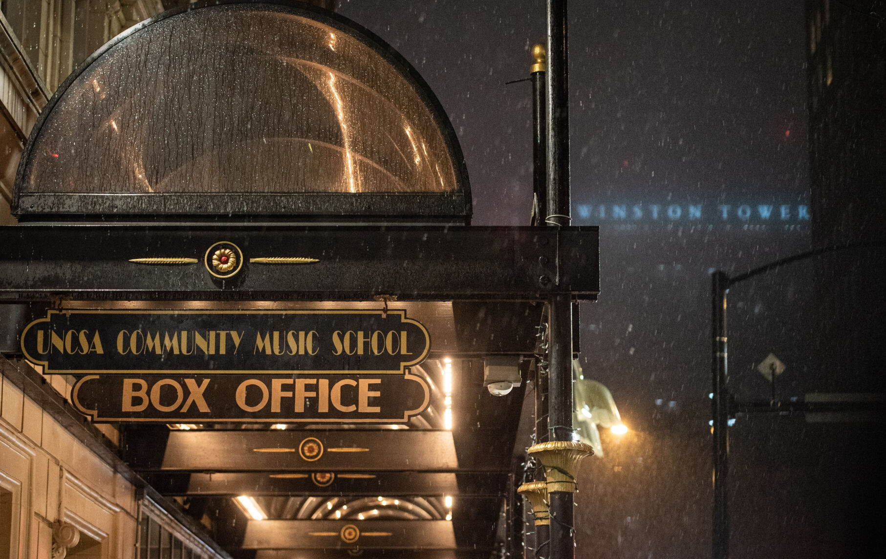 Snowfall in Downtown Winston